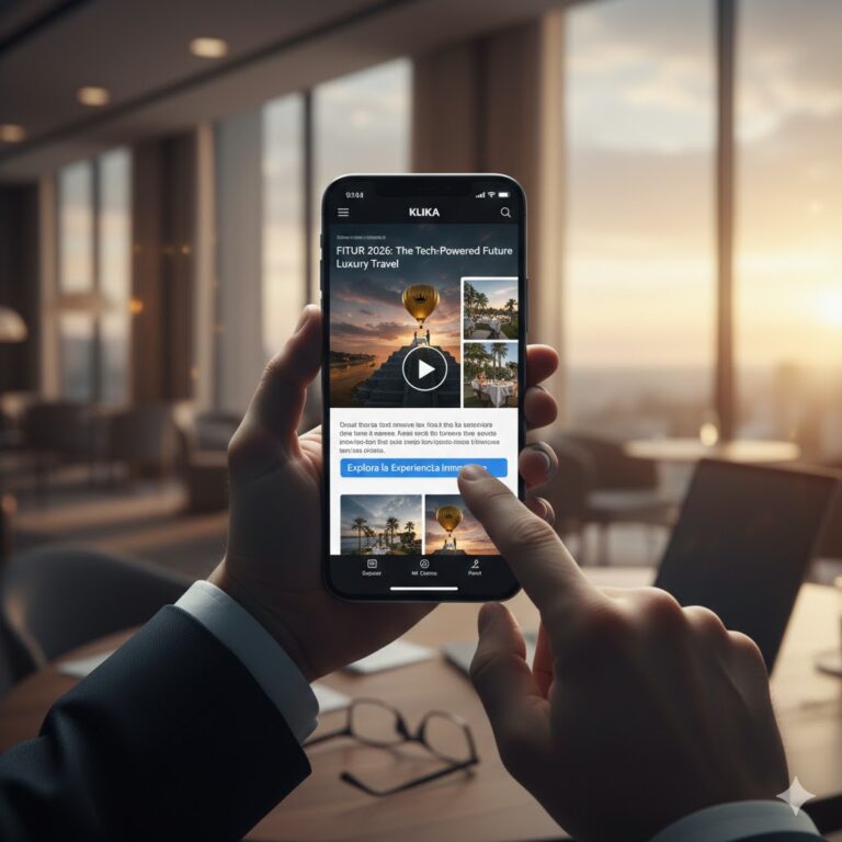 Interfaz de Content Commerce mostrando la reserva inmediata de una experiencia de lujo desde un smartphone.